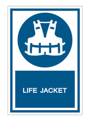 PPE Icon.Wearing a life jacket for safety Symbol Sign Isolate On White Background,Vector Illustration