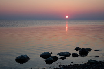 Abendlicht an der Ostseeküste, Klein Zicker, Mönchgut, Insel Rügen, Mecklenburg-Vorpommern, Deutschland, Europa