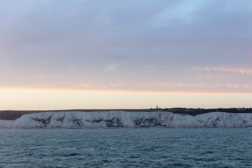 Kreidefelsen im Abendlicht, Dover, Grafschaft Kent, England, Großbritannien, Europa