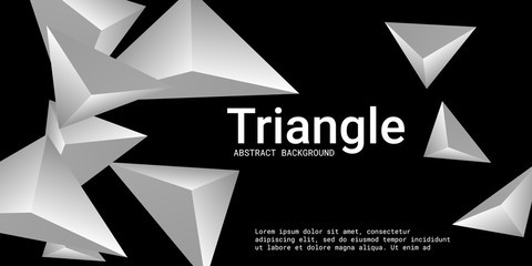 Triangle background. Abstract composition of triangular pyramids.