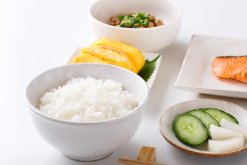 朝食イメージ、白