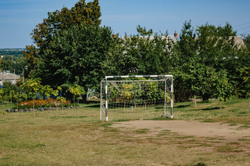 Fototapeta premium Football Gate in a Park. the concept of football.
