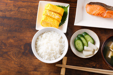 朝食イメージ、テーブル