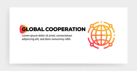 GLOBAL COOPERATION ICON CONCEPT