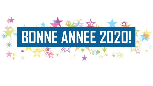 Typographie cin&eacute;tique BONNE ANNEE 2020!