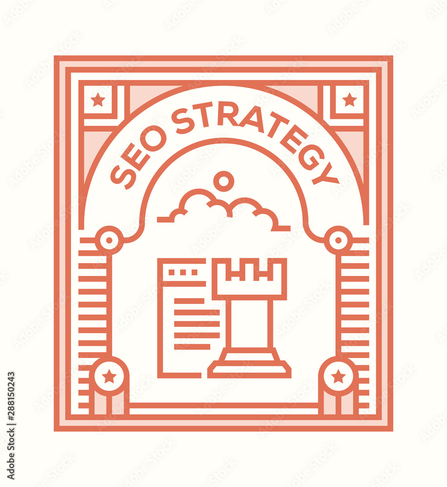 Poster SEO STRATEGY ICON CONCEPT