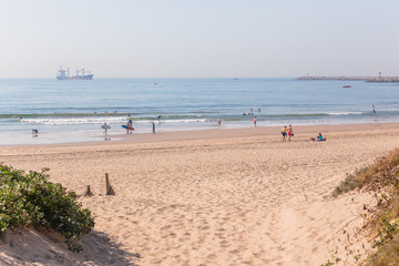 Durban Beach Ocean Holidays Surfing Swimming Ship Port Entry Landscape