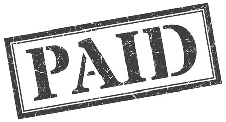 Fototapeta premium paid stamp. paid square grunge sign. paid