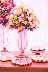 Decoration flowers cake