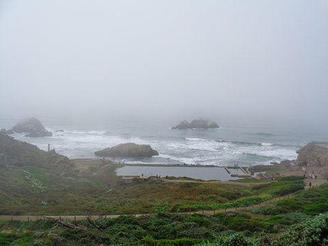a foogy weather at the coast