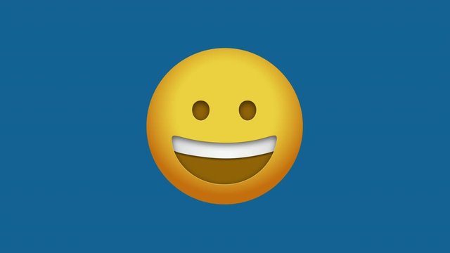 Smiling Face Emoji Animation. Looped and alpha channel included.