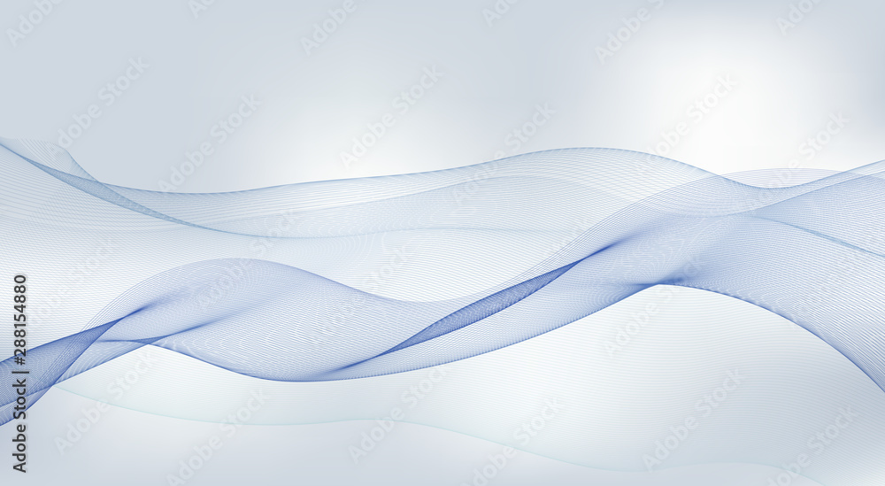 Poster thin blue lines on a light background. vector graphics