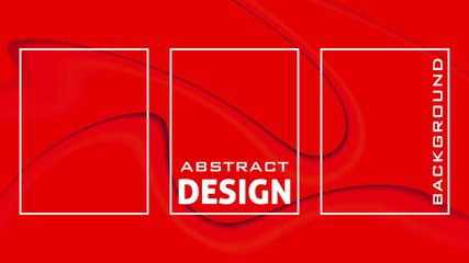 Simple design with black wavy curves on red background. Minimal graphics