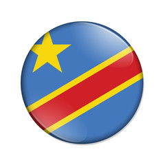 Congo country flag badge button