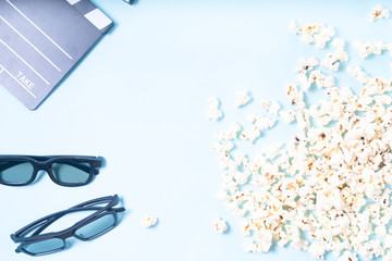 popcorn and 3d glasses