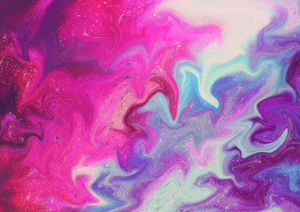Mixed paint background. Blue, pink, purple