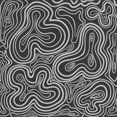 Black and white abstract pattern with wavy lines