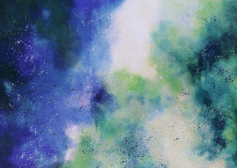 Obraz na płótnie Canvas Galaxies in the universe, mint, blue, background