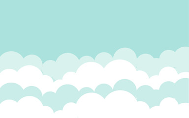 Sky clouds background or banner vector illustration