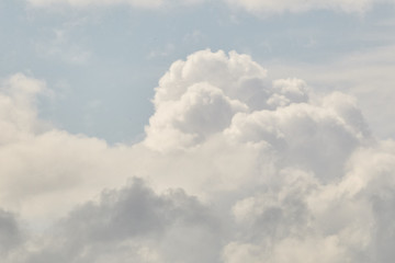 Beautiful cumulus clouds a summer day