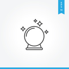 Crystal ball vector icon, simple sign for web site and mobile app.