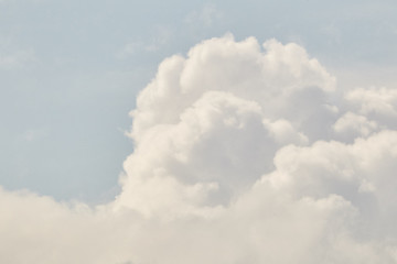 Beautiful cumulus clouds a summer day