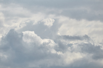 Beautiful cumulus clouds a summer day