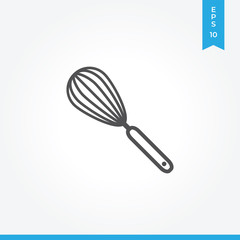 Whisk kitchen tool vector icon, simple sign for web site and mobile app.