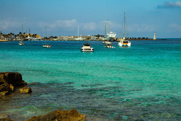 Pure water of Island Formentera from Ibiza