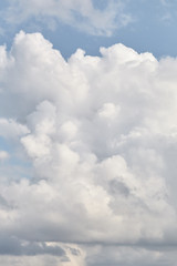 Beautiful cumulus clouds a summer day