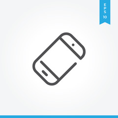 Inclined smartphone vector icon, simple sign for web site and mobile app.