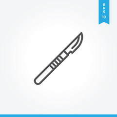 Scalpel vector icon, simple sign for web site and mobile app.