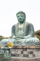 Obraz premium Kamakura Daibutsu is the famous landmark located at the Kotoku-in temple in Kamakura,Japan
