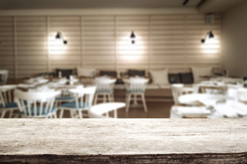 Desk of free space and bar background 