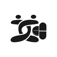 Medicine Drug Commitment Teamwork Together Black Logo