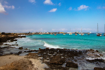 The bay from Island Formentera from Ibiza