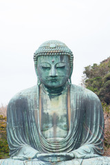 Giant buddha or Kamakura Daibutsu is the famous landmark located at the Kotoku-in temple in Kamakura,Japan