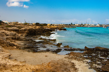 One bay in Island Formentera from Ibiza