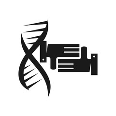 Genetic Commitment Teamwork Together Black Logo