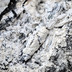Pile of ashes after the fire went out grunge background texture