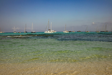 boat on the mediterranean sea from Island Formentera