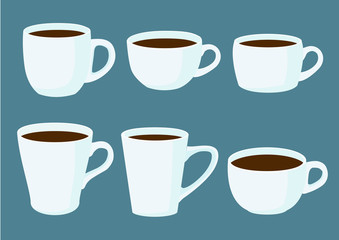 coffee cup White on gray background illustration vector