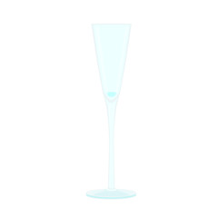 champagne glass and wine glass isolated on white background illustration vector