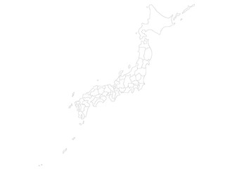 日本地図　ベクター
