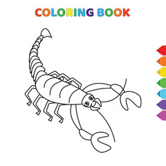 cute cartoon cancer coloring book for kids. black and white vector illustration for coloring book. cancer concept hand drawn illustration