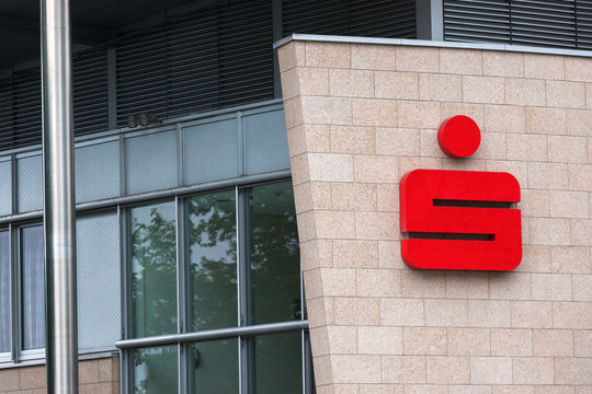 siegen, North Rhine-Westphalia/germany - 11 07 19: sparkasse sign in siegen germany