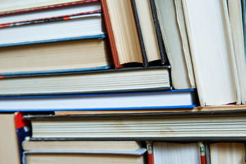 Books stack texture and background