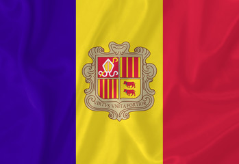 Andorra waving flag