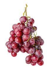 Ripe sweet grapes on white background