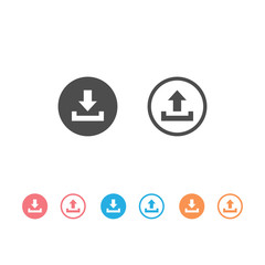 Download icon set symbol on white. Vector illustration